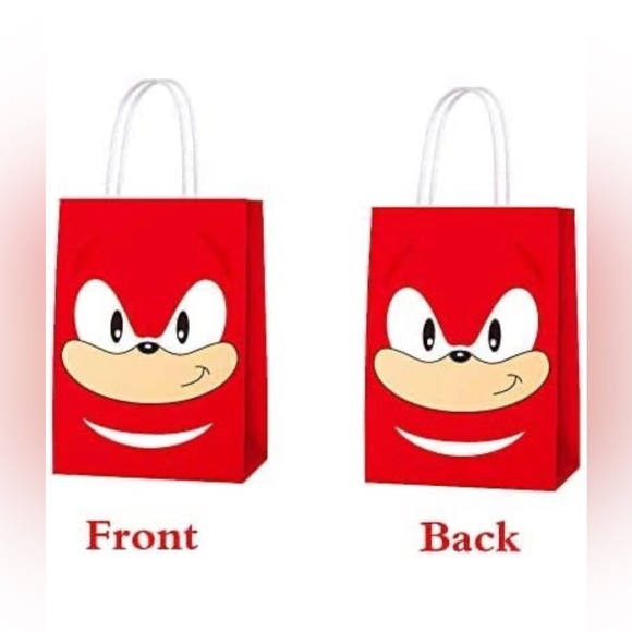 20 PCS Sonic Inspired Party Paper Bags for Sonic The Hedgehog Birthday Party - Picture 3 of 4